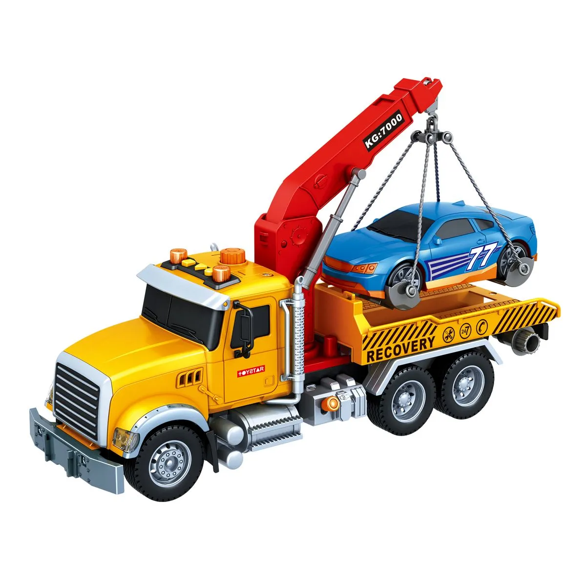 Toystar City Tow Truck & Vehicle with Sound, Lights & Pump (39cm Long)