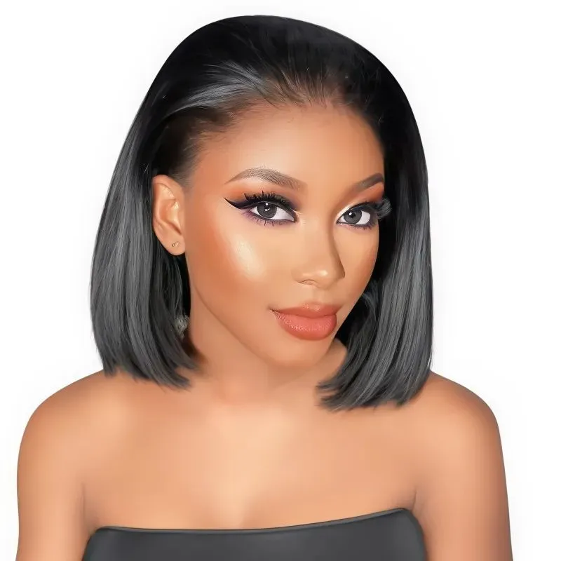 Bresilienne 14A Bob Short Wigs 12In-13x4 Lace Frontal Wig 100% Human Hair