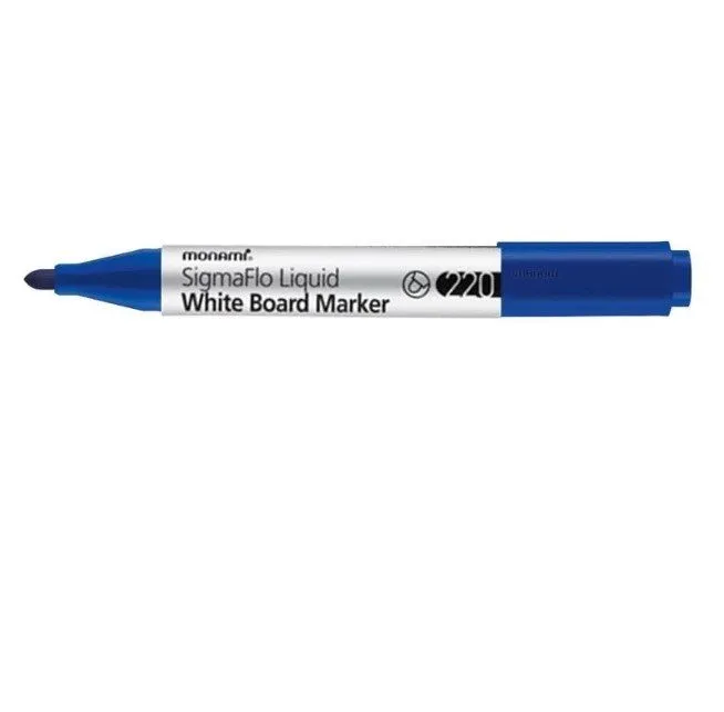 Monami - SigmaFlo 220 Whiteboard Marker Bullet x 2 - Blue