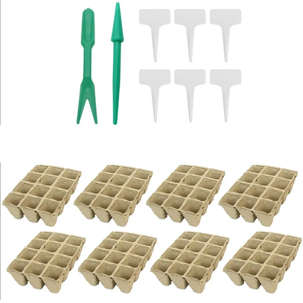 8 Piece Biodegradable Paper Pulp Seed Starter Pots