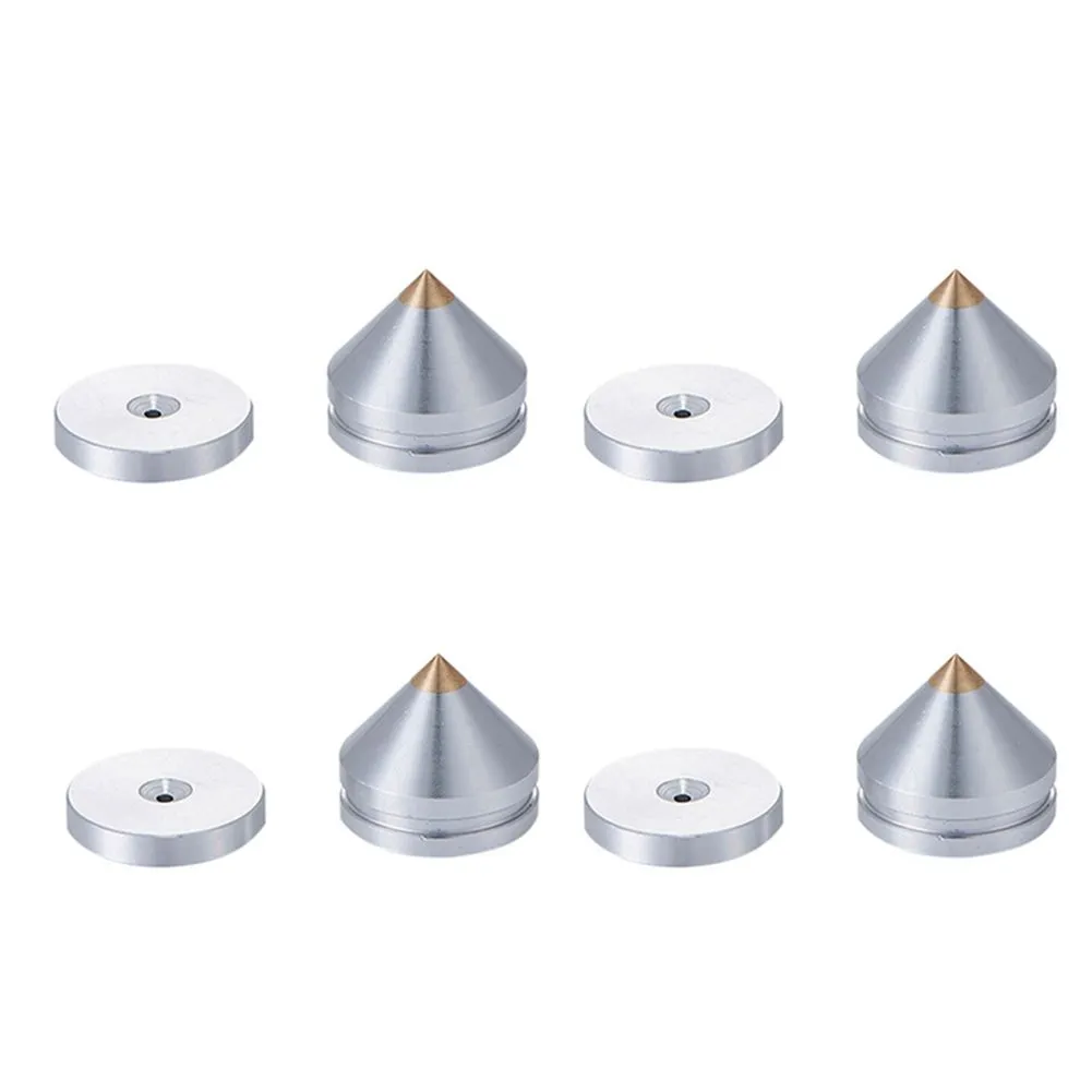 4Set Hifi Audio Foot Spikes Cone Floor Foot Nail(Silver)