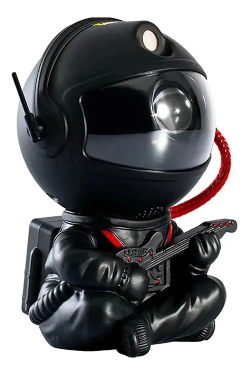 Star Projector - Astronaut Guitar-Shaped Bedroom Night Light - Black
