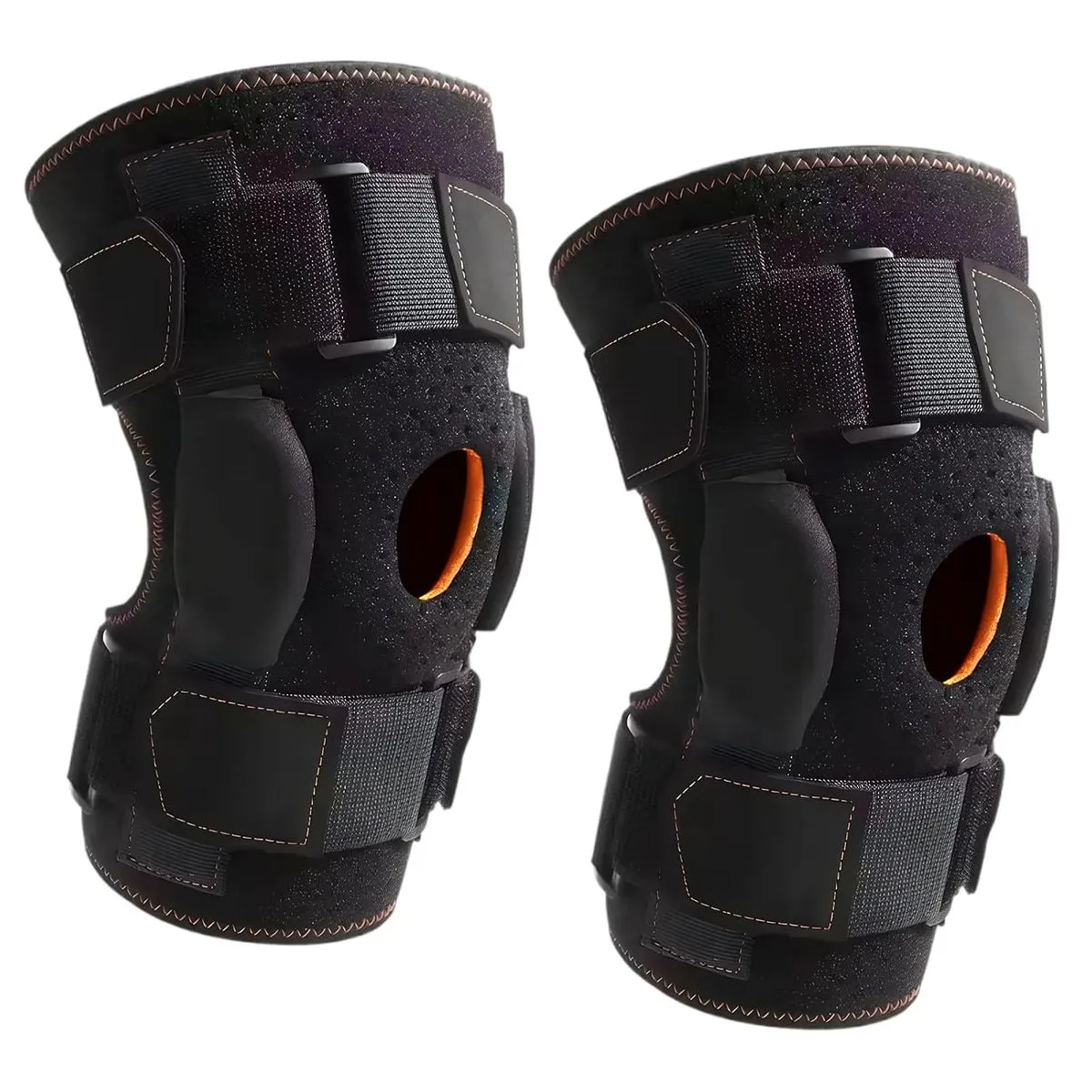 2 Piece Adjustable Hinged Knee Brace Support for Stability Protection