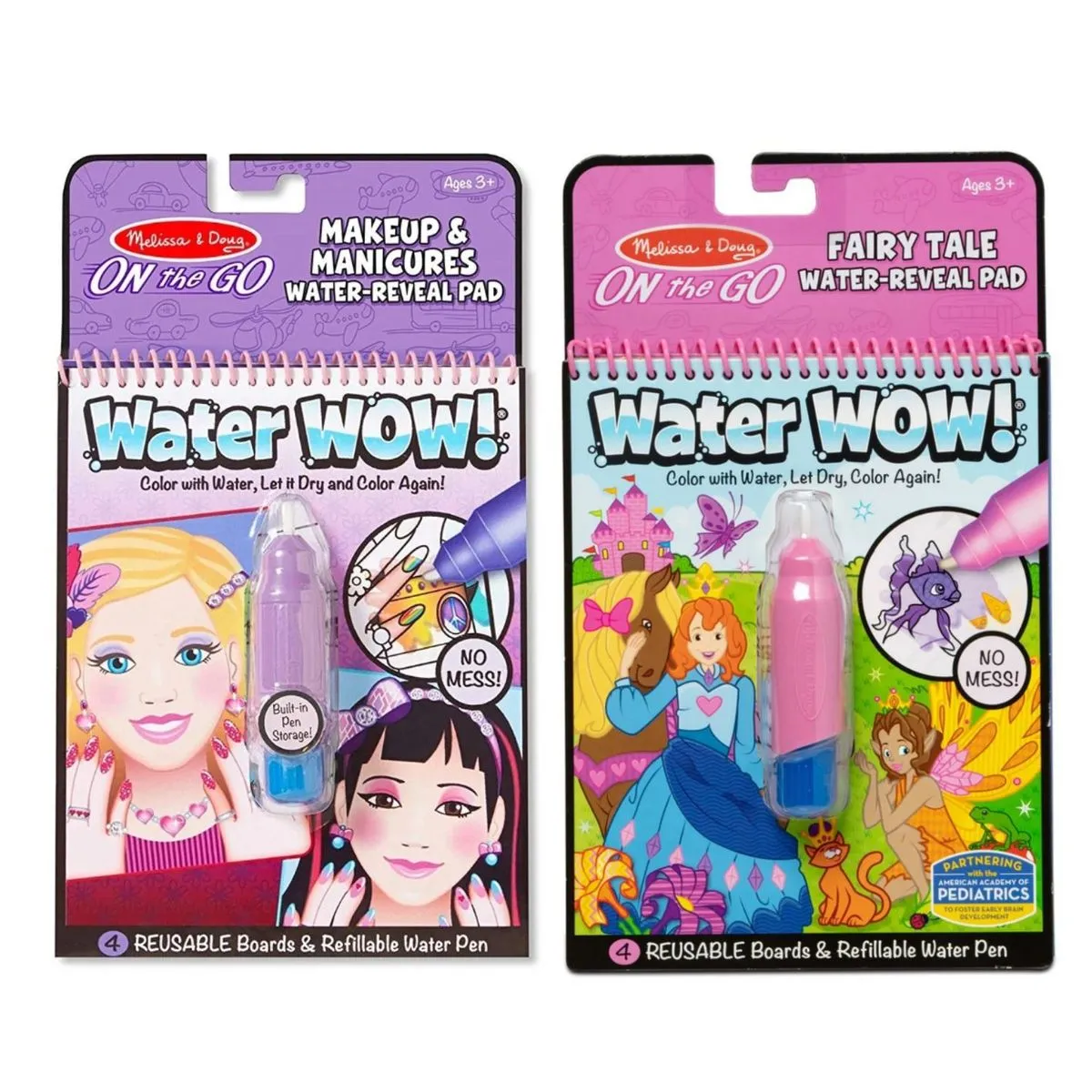 Melissa & Doug Water Wow! 2-Book Bundle: Fairytale & Makeover Fun