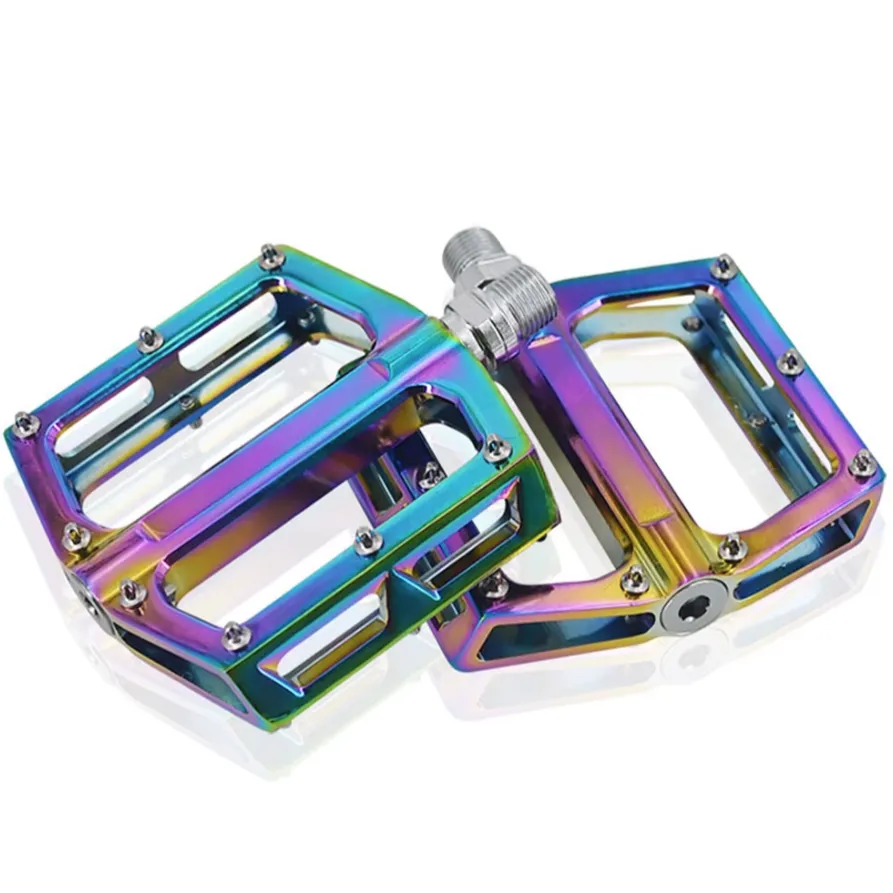 MTB Aluminum Alloy Pedals Widened Tread Non-slip Pedals - SHIKRA - Rainbow