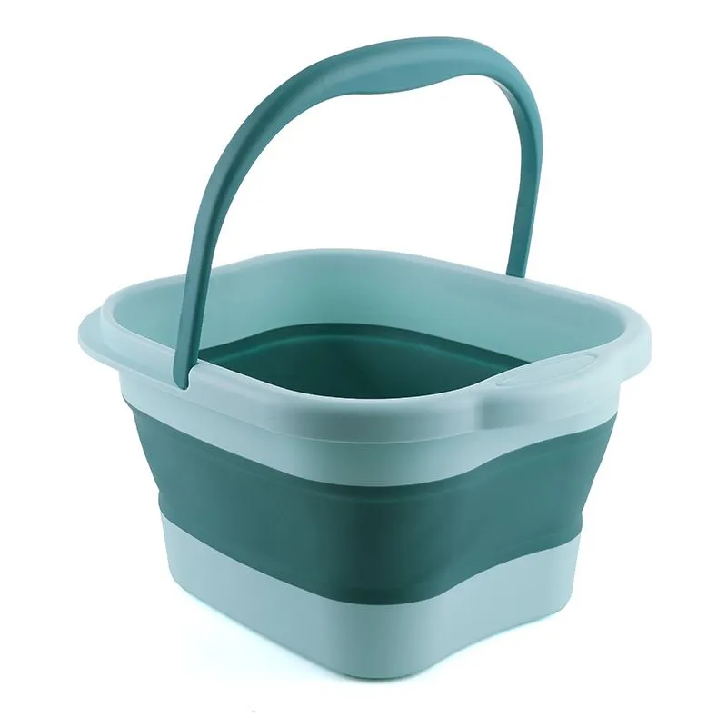 Foldable Foot Bath Tub 15L With Massage Points And Carry Handle - Blue