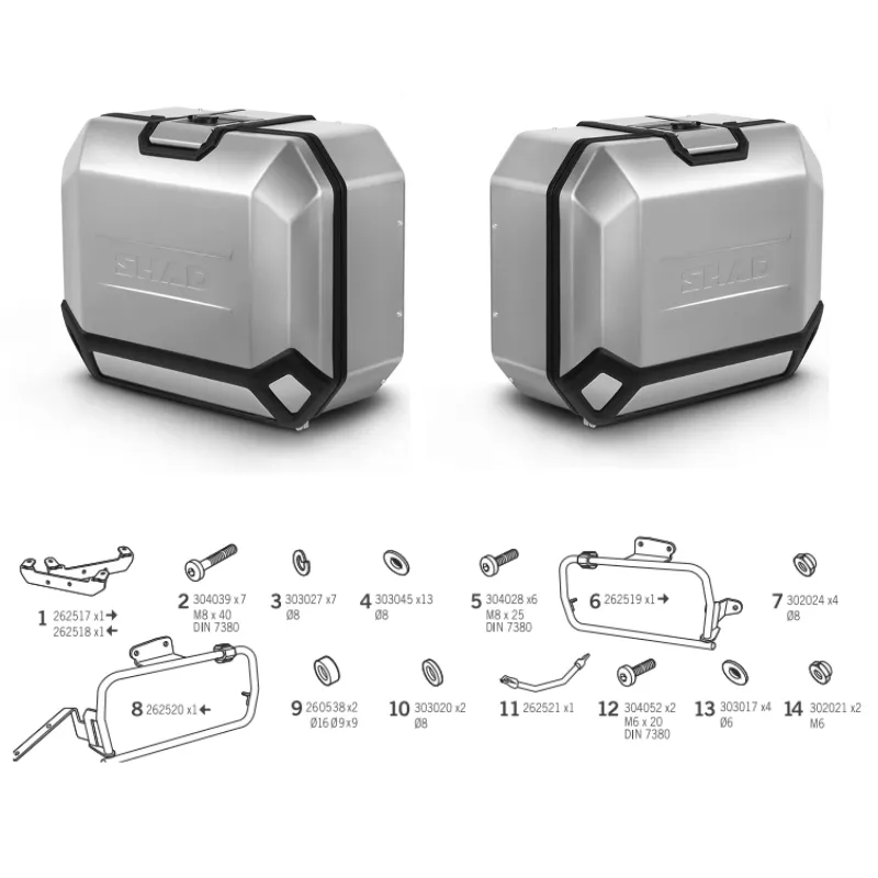 SHAD TR36 Side Cases & Mounting Kit for a BMW R1250GS Adventure (2019-2024)