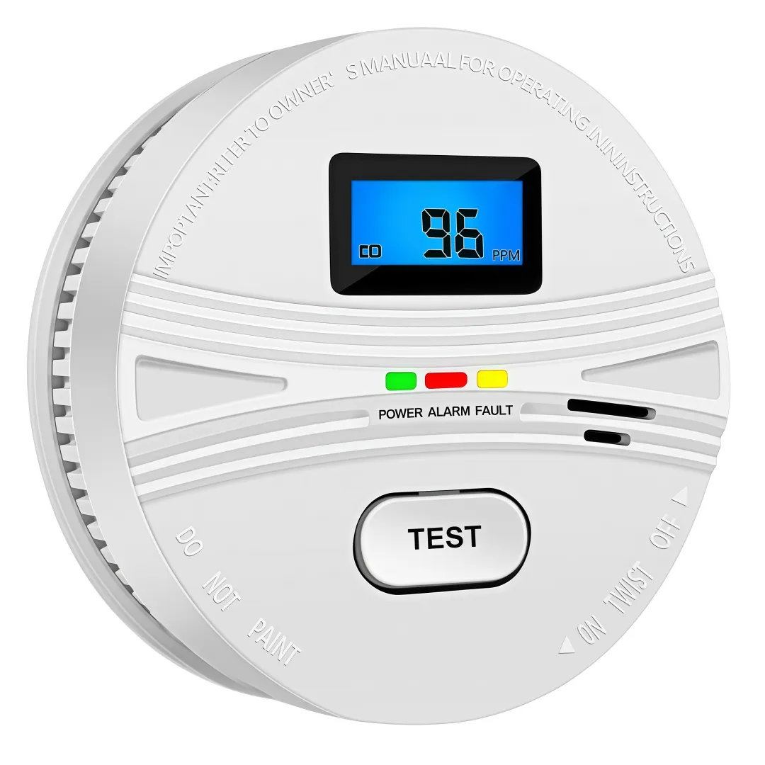 Smoke & Co Detector Combo, Battery Included Alarm With Digital Display