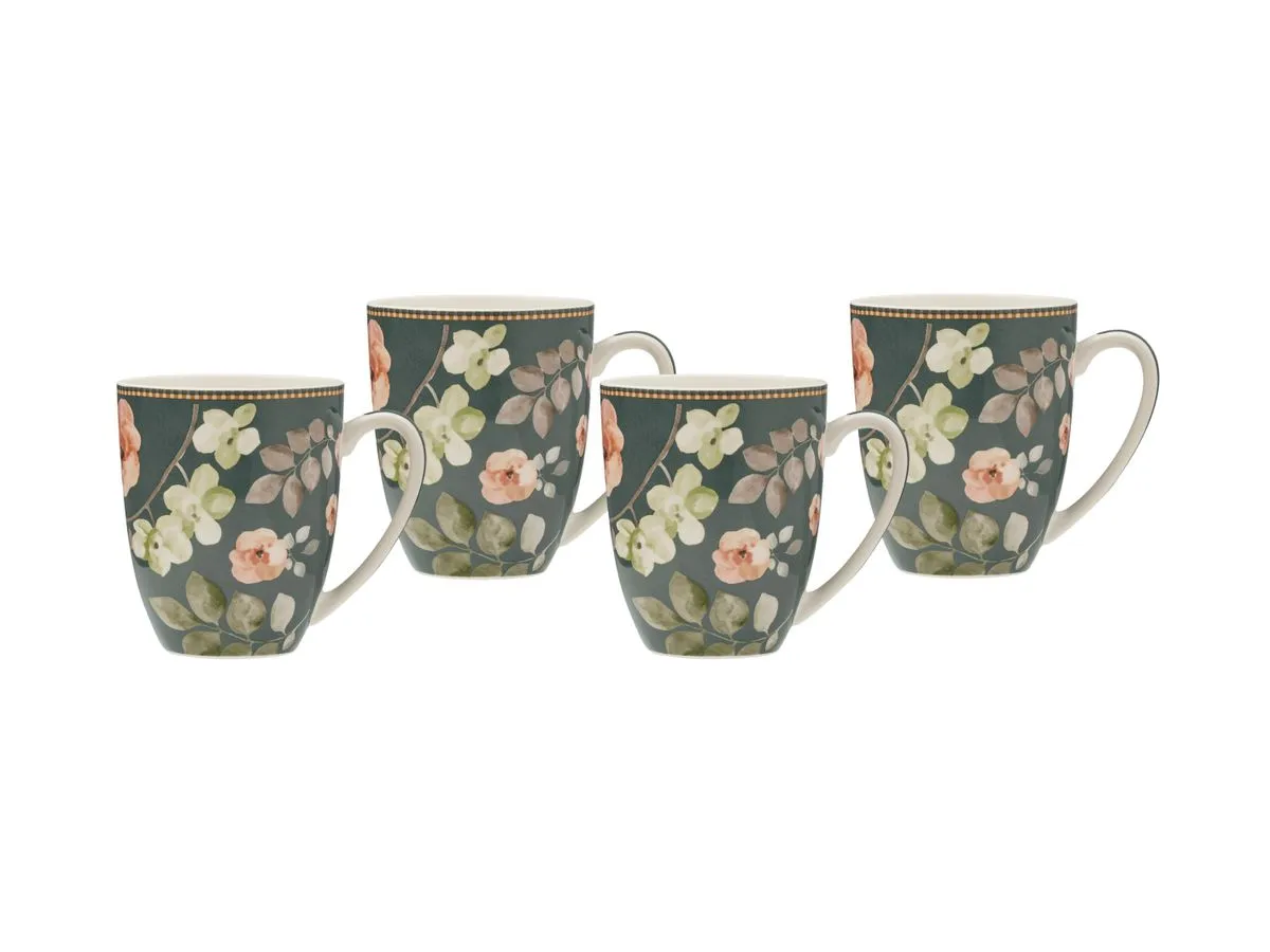 Maxwell and Williams Arcadia Set of 4 mugs - 420ml - Green