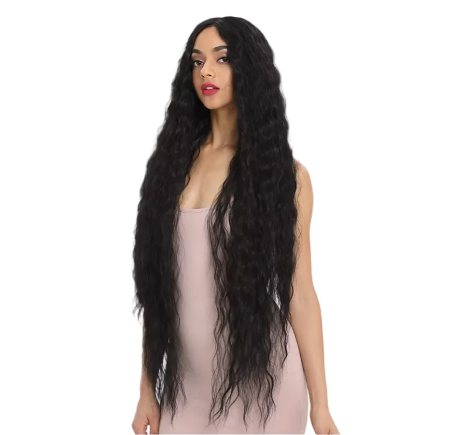 Synthetic Lace Front Wigs For Black Women 40 Inch Long Curly Lace Wigs