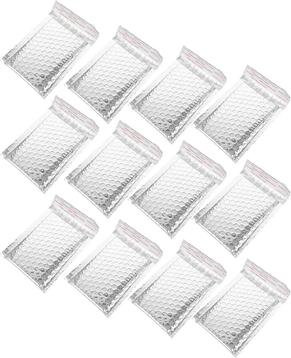 50 Pcs Silver Bubble Mailers Self Seal Envelope Bags 110x130+40mm
