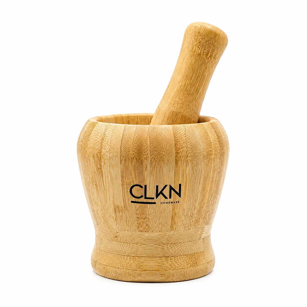 CLKN Bamboo HerbMaster Mortar & Pestle Grinder