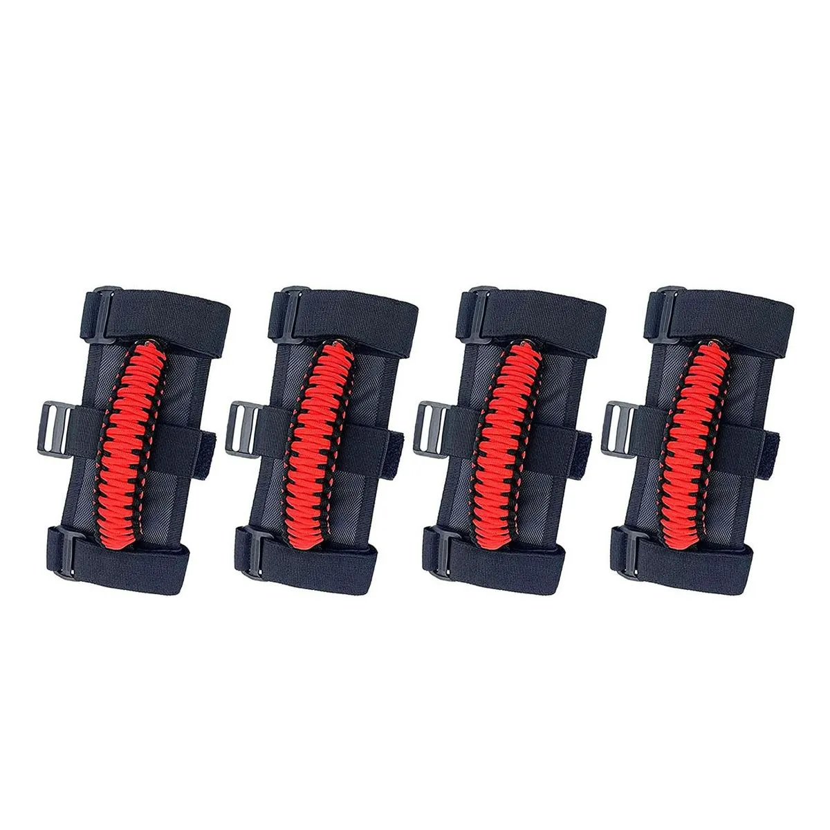 4Pcs/Pack Grip Handles for Jeep Wrangler JK TJ JL CJ YJ 85-21(Red)