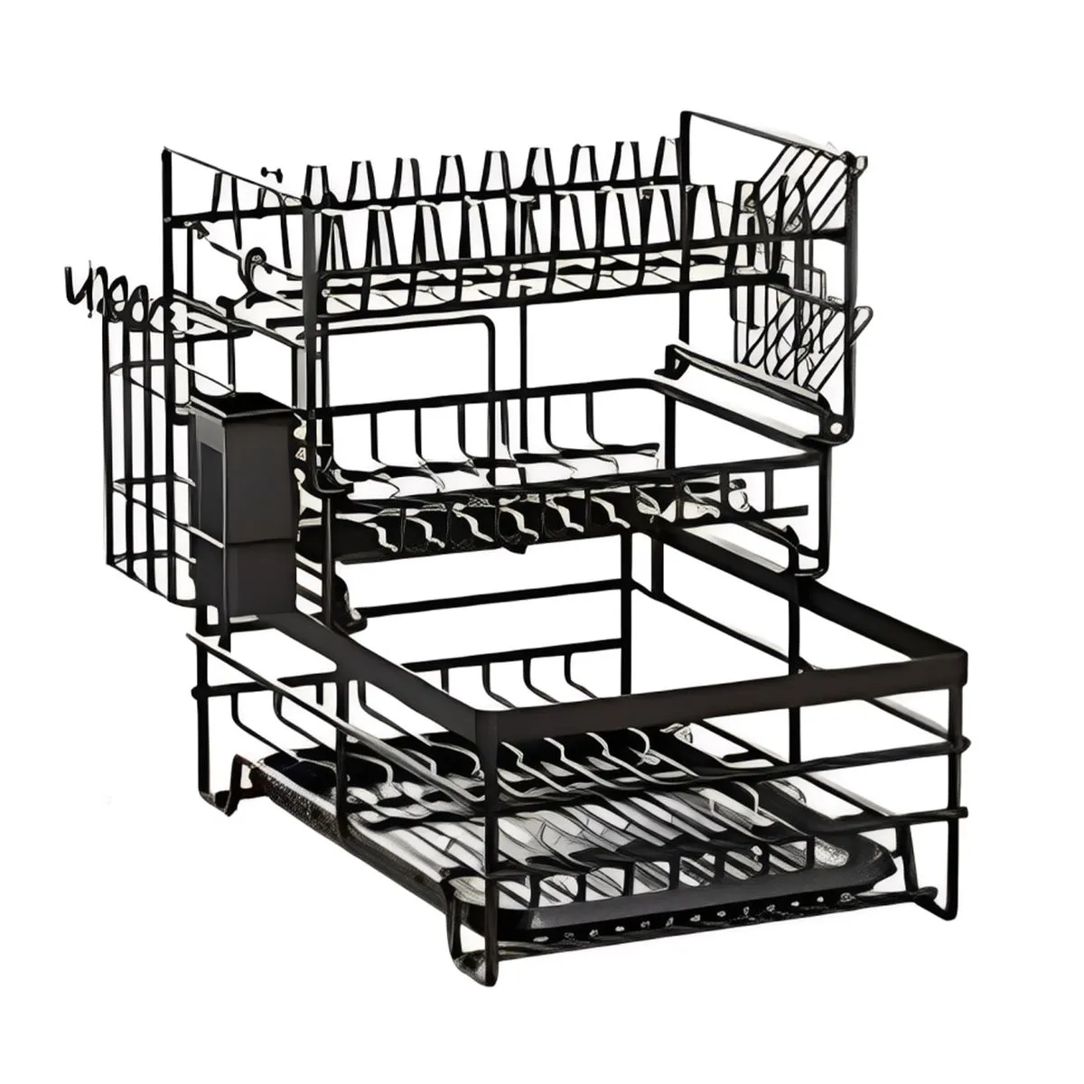 Multipurpose 3 Layer Dish Rack Dish Drying Rack Kitchen Dish Organizer
