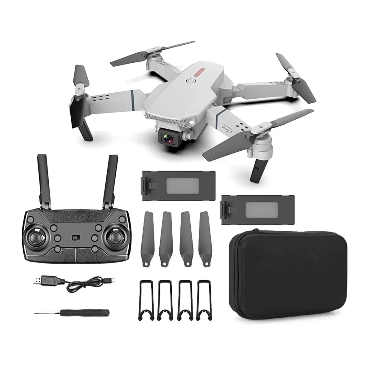 Portable Foldable 360 Dual Lens Drone Camera Quadcopters Indoor Outdoor
