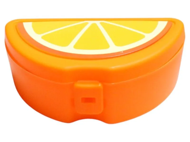 Lunch Box with Spork and Divider - Orange Fruit Design 210 x 75 x 120mm