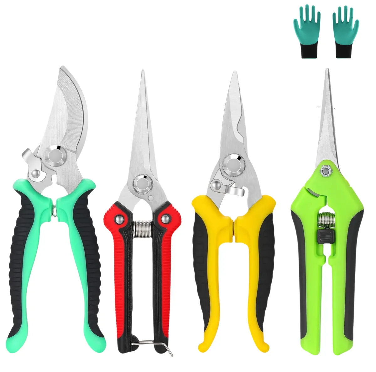 4 pcs Garden Pruning Shears , Handheld Scissors Set