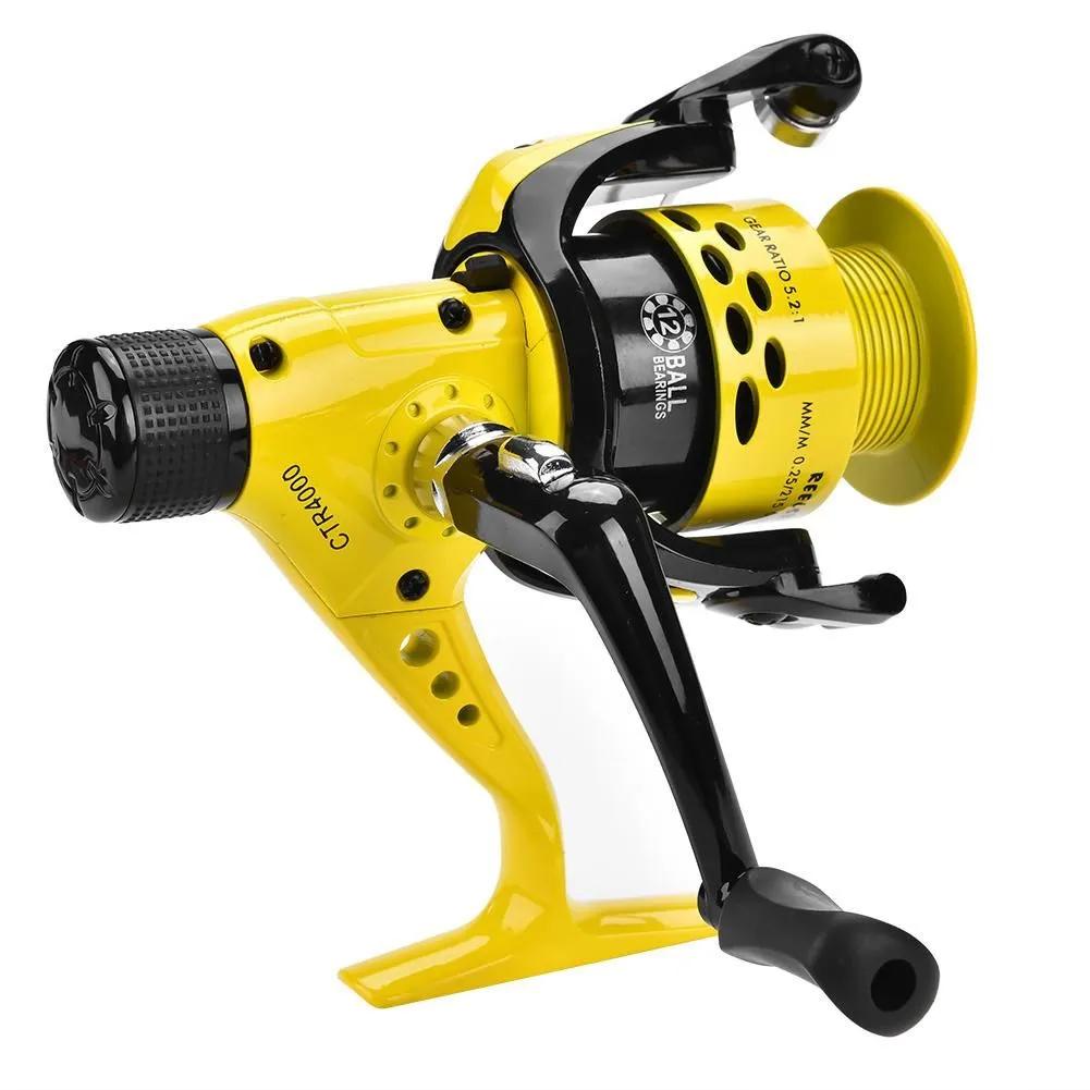 Spinning Fishing Reel 4000 12 Ball Bearings Metal Plastic Salt Freshwater