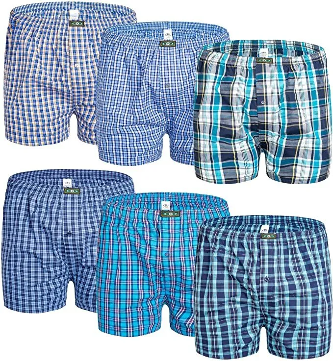 6 Classic Men's Boxers Underwear Shorts For Men - Large