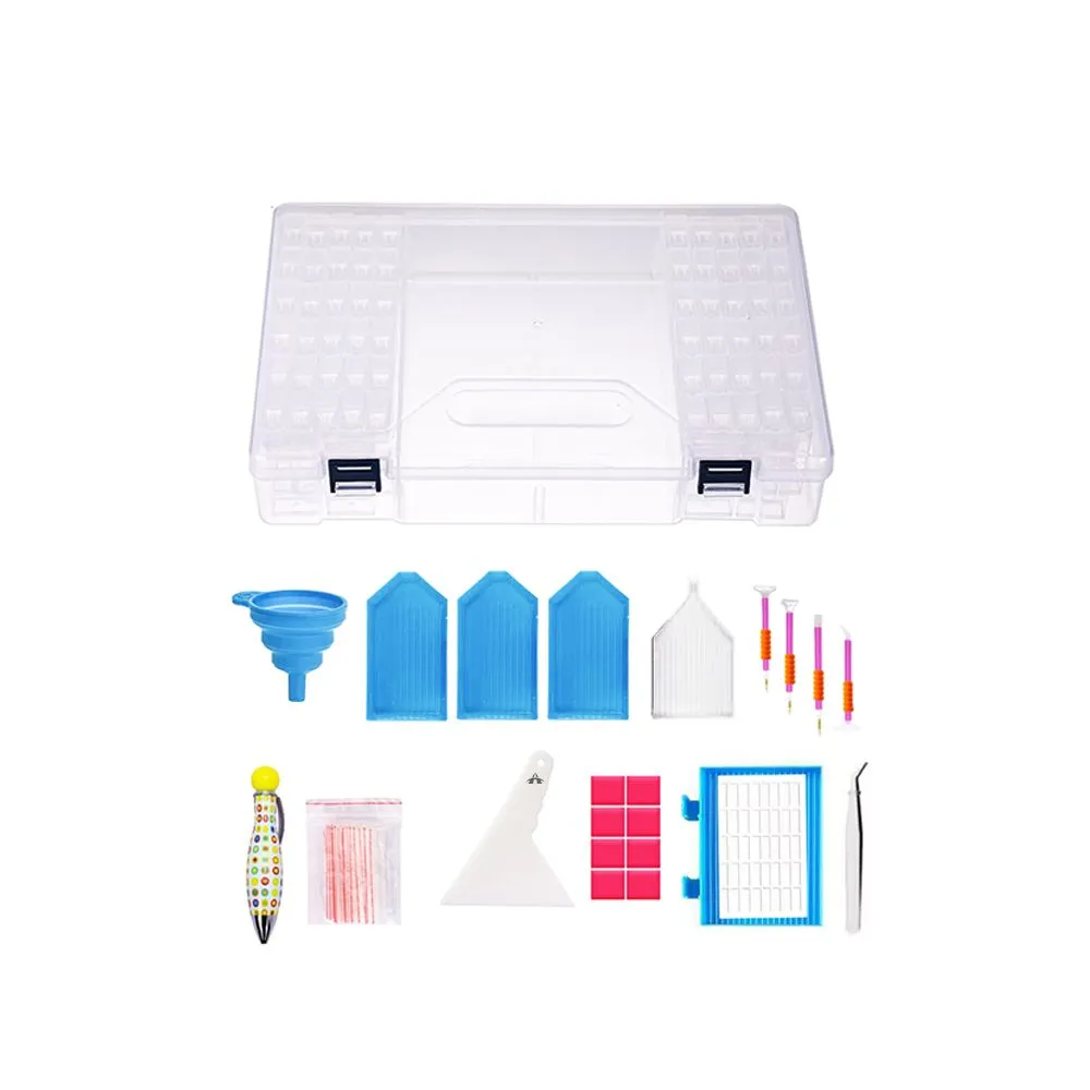 Diamond Painting Tools 44 Grids Diamond Beads Box and Accessories Kit