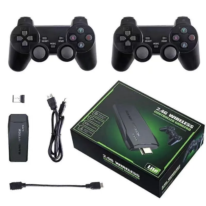 Wireless Game Stick Lite 2.4G|2 Controllers Portable HDMI Gaming Console SM