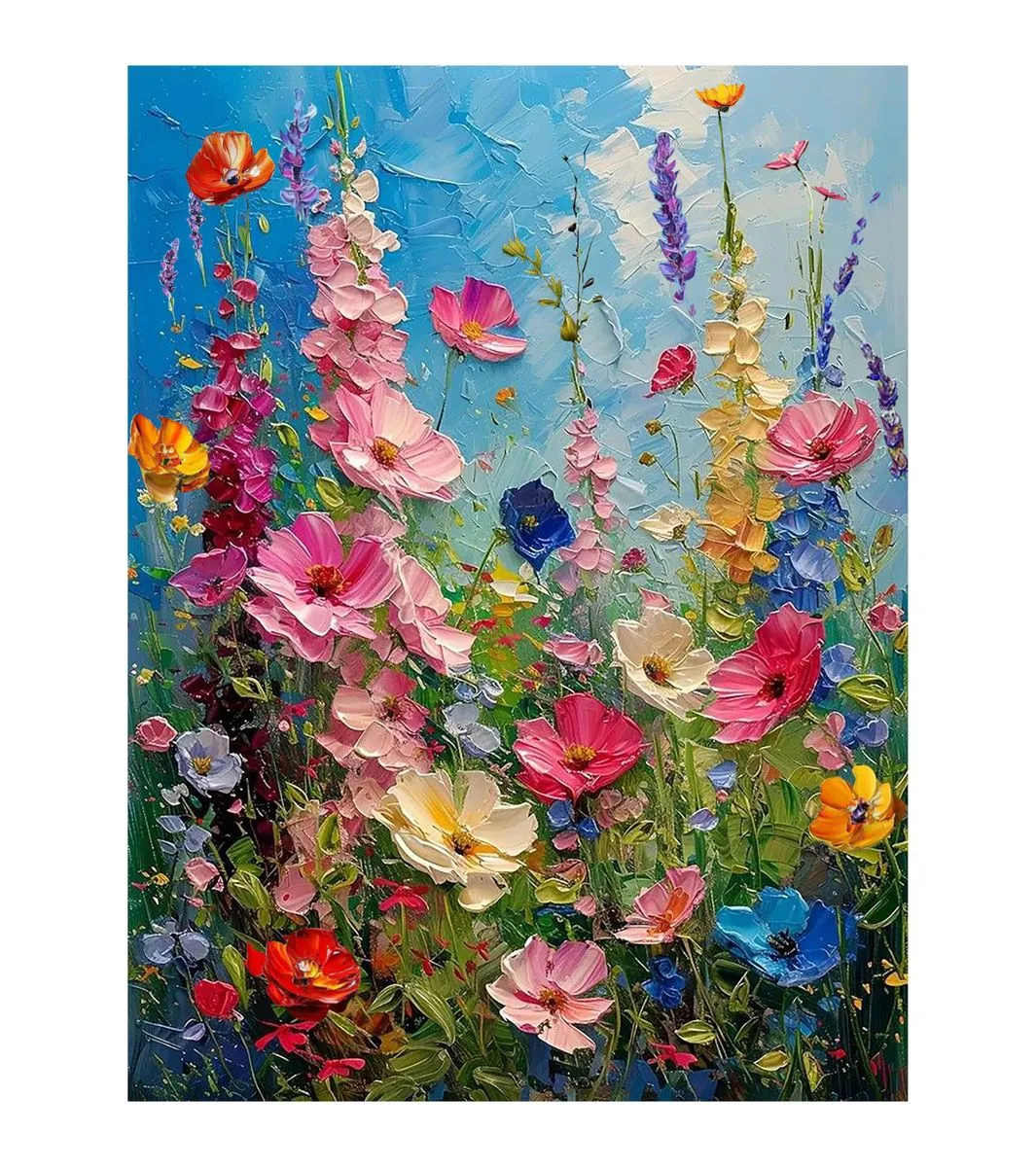 Wild Flowers Paint-by-Number for Adults DIY Oil Painting Kits