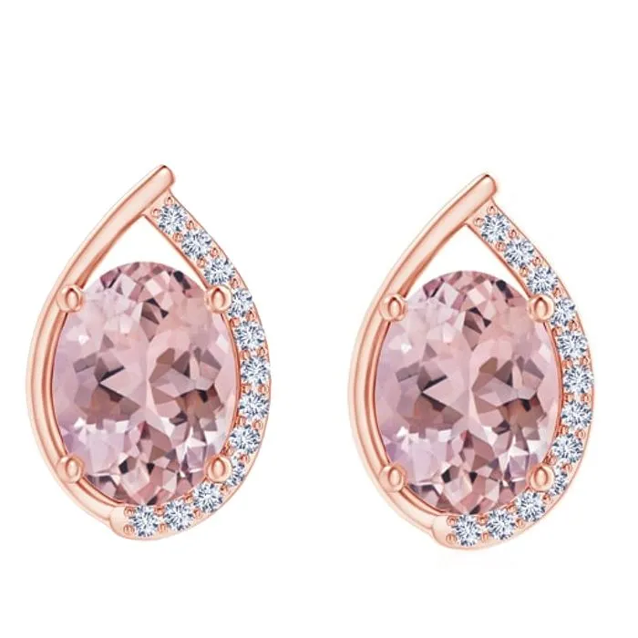 Civetta Spark Teardrop earring - Swarovski Light Amethyst Crystal Rosegold