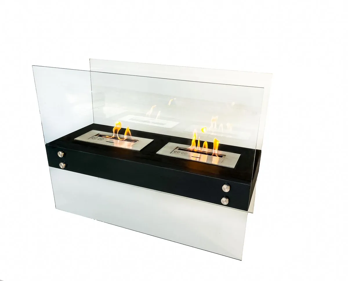 1green Floating Bio-ethanol fireplace with two burners