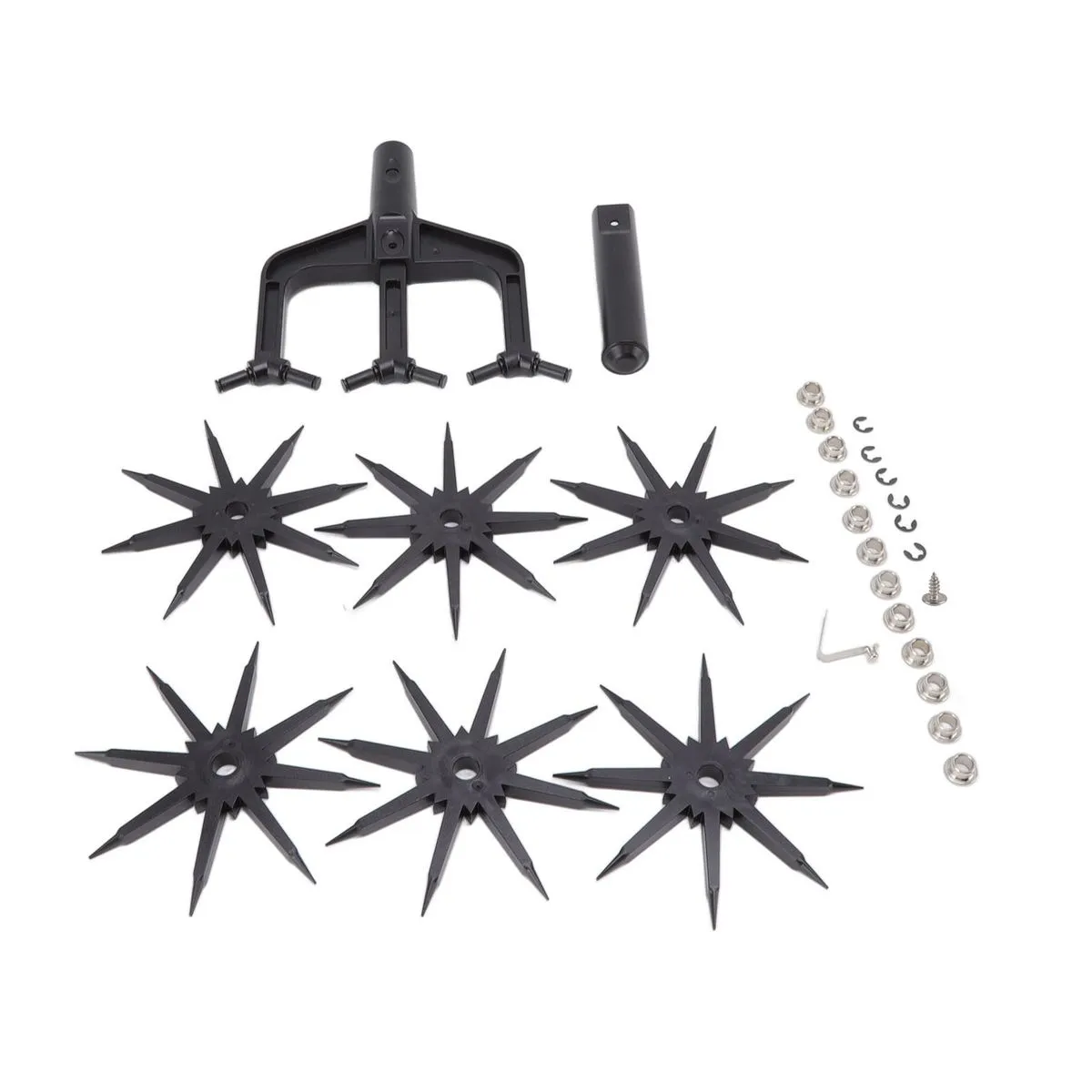2 in 1 Garden Soil Scarifier Rotary Tiller for Lawn