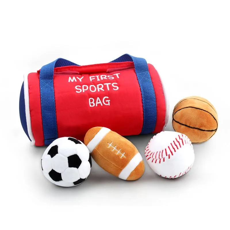 Baby Toys - 4 Sensory Balls Soft Toys with Crinkle, Rattles for Newborn