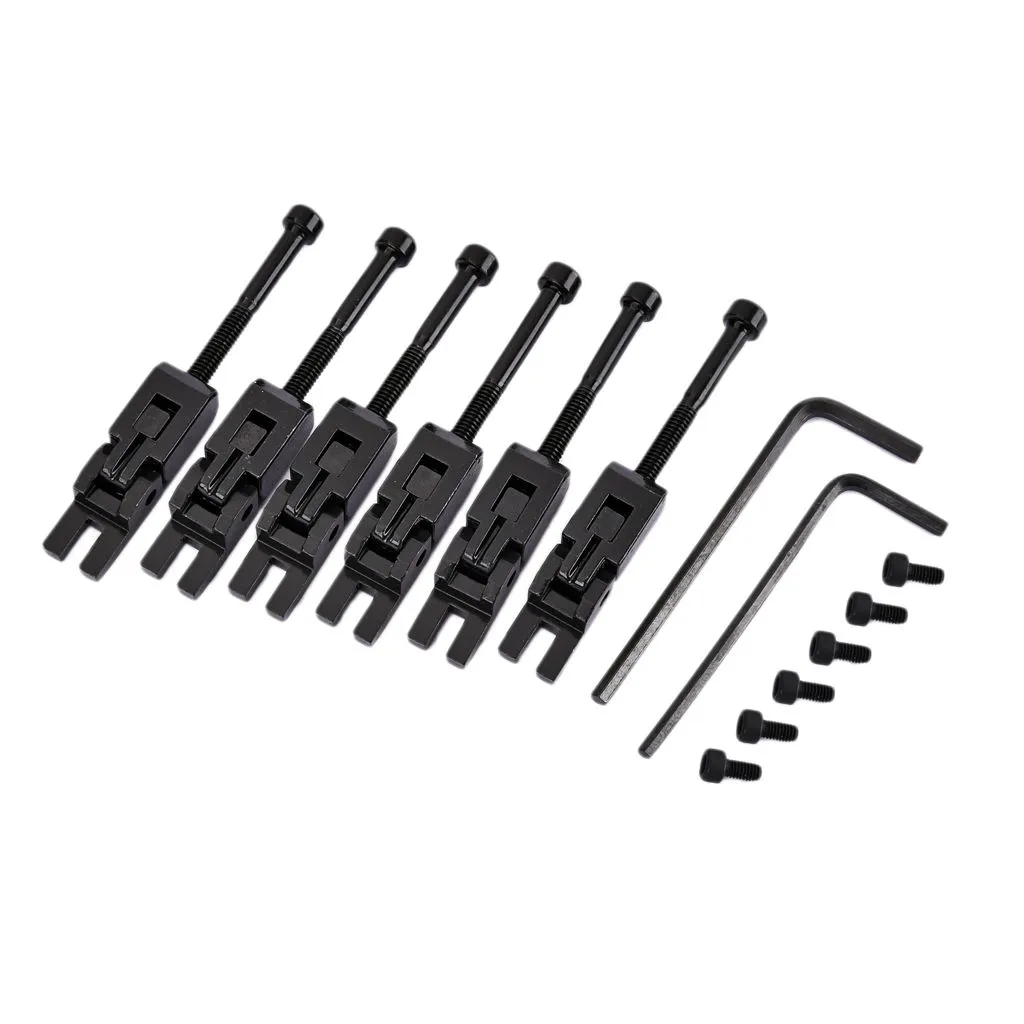 6 Pcs Metal Guitar Locked String Saddles for Floyd-Rose Tremolo