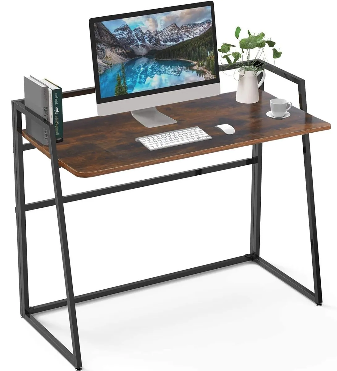 Folding Table Study Desk Work Computer Desk Home Office Desk Dressing Table - Berlin Rustic