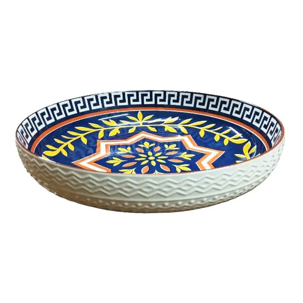 Villa Alegre 30cm Ceramic Serving Dish - Aztec  Navy