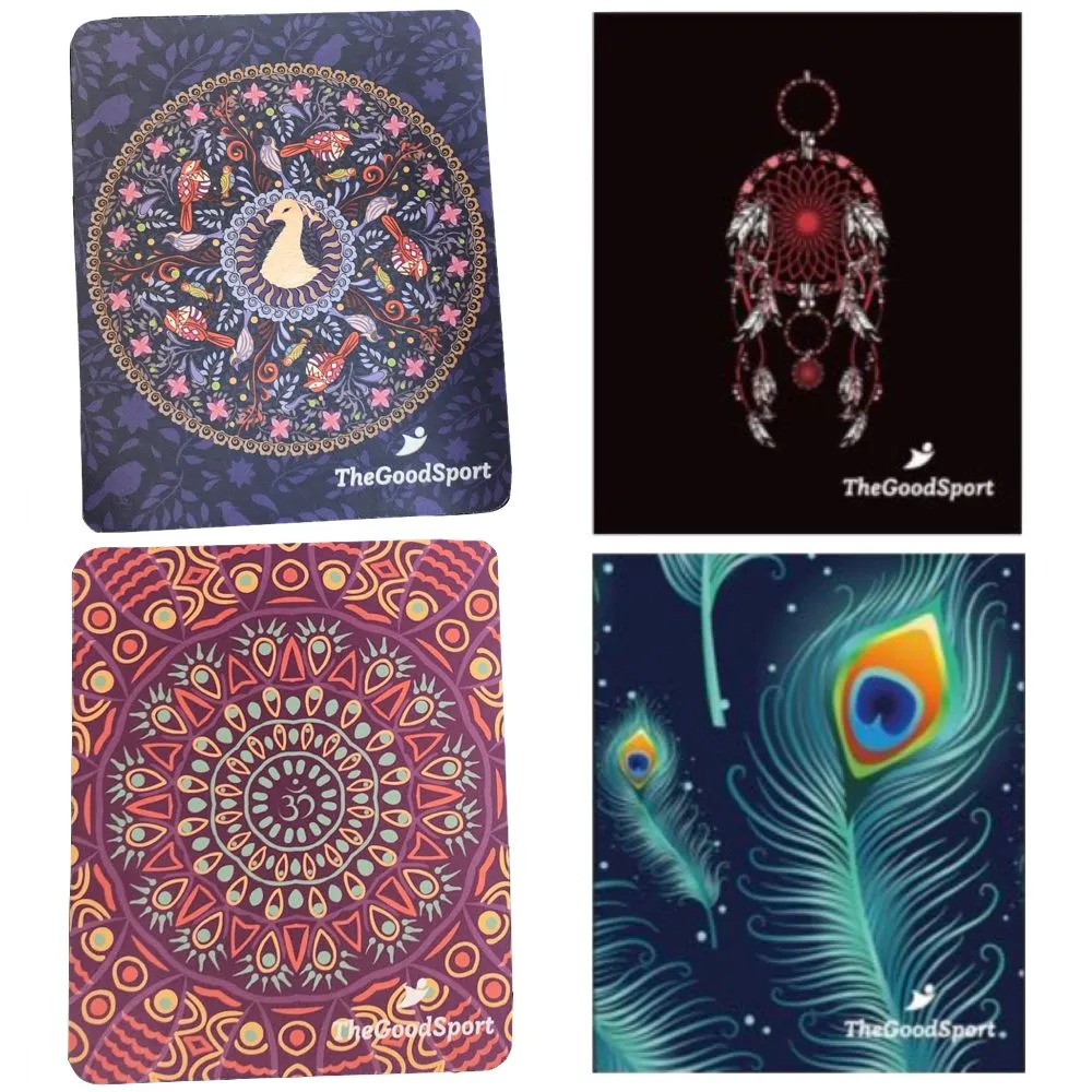 Stationery Soft Non-Slip Rubber Mouse Pads Set of 4 - 27cm