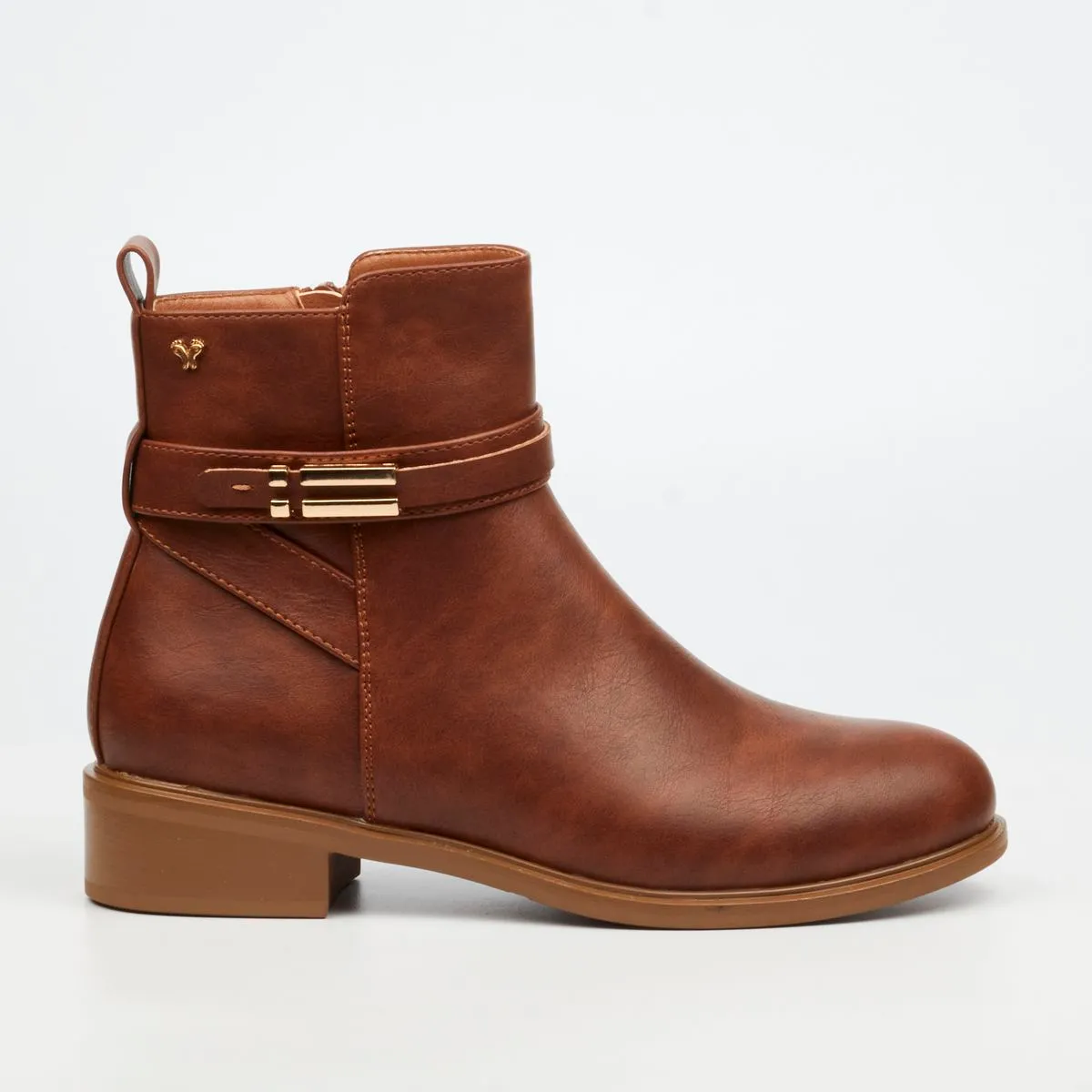 Butterfly Feet Huda 23 Women Faux Leather Ankle Boots - Tan