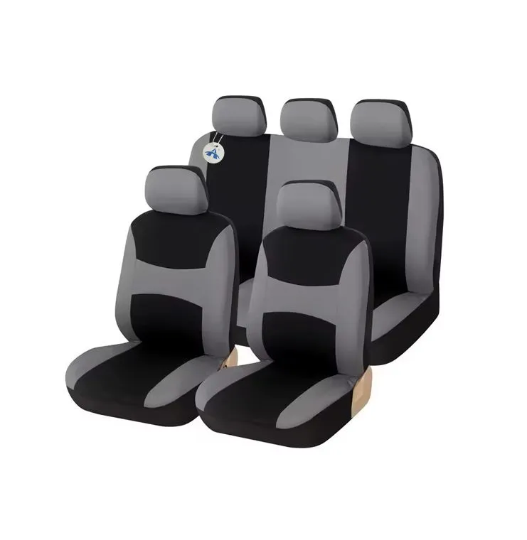 ALANES Universal Fits Car Seat Covers 9 Pcs Full Protectors Set - Grey
