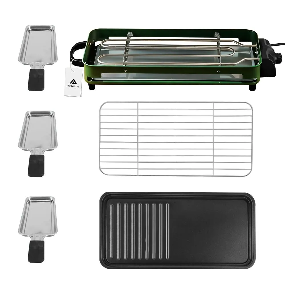 Topika Non-Stick Electric Indoor Grill Braai with grill net & trays, 1350W
