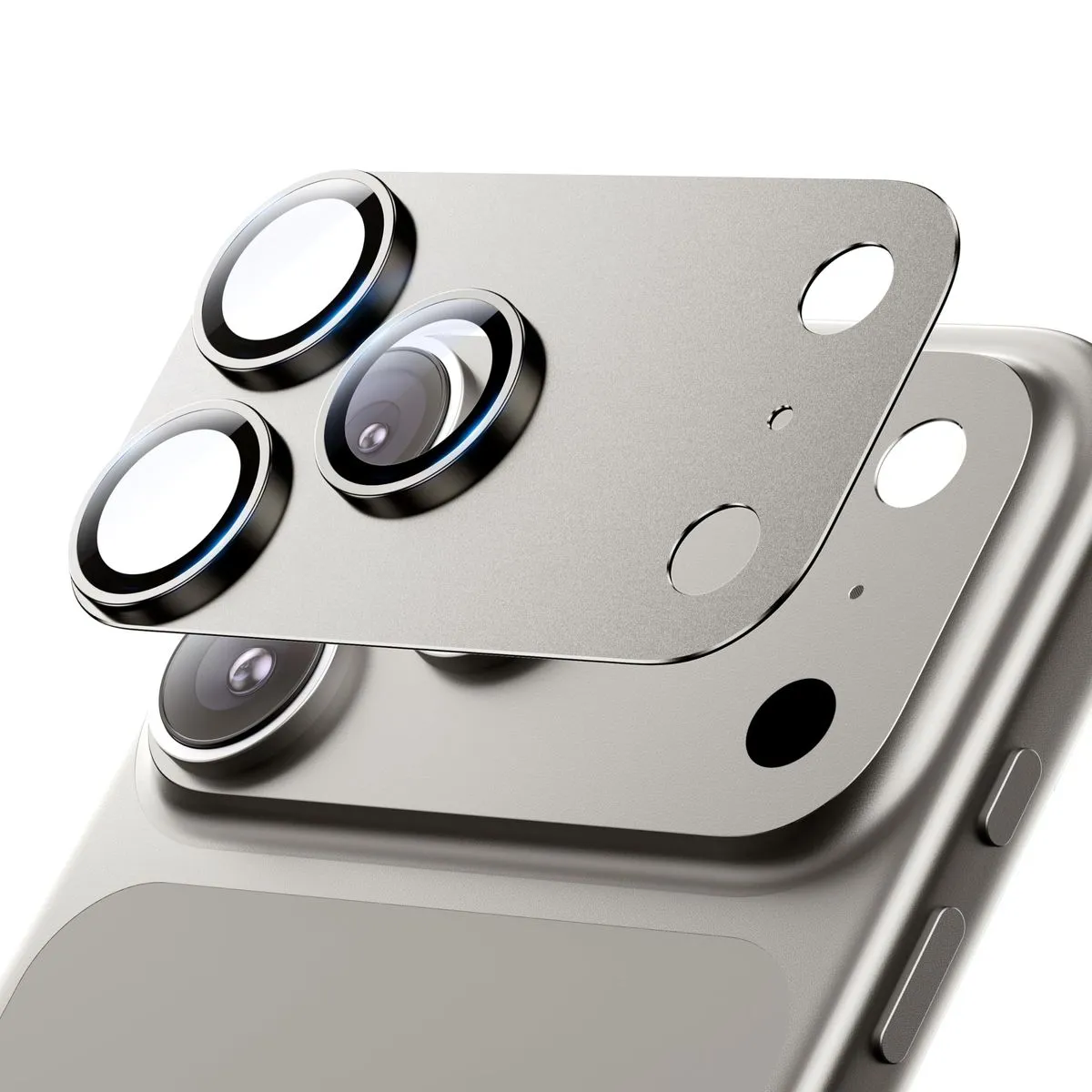 Compatible with iPhone 17 Pro Max Camera Lens Protector + Tempered Glass - Grey