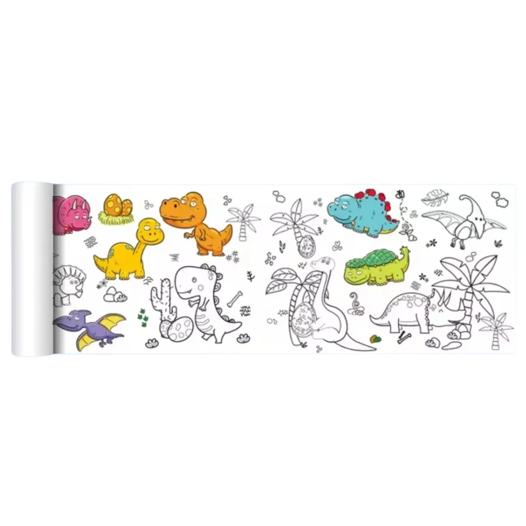 3m Colouring Paper Roll for Kids - Dinosaurs