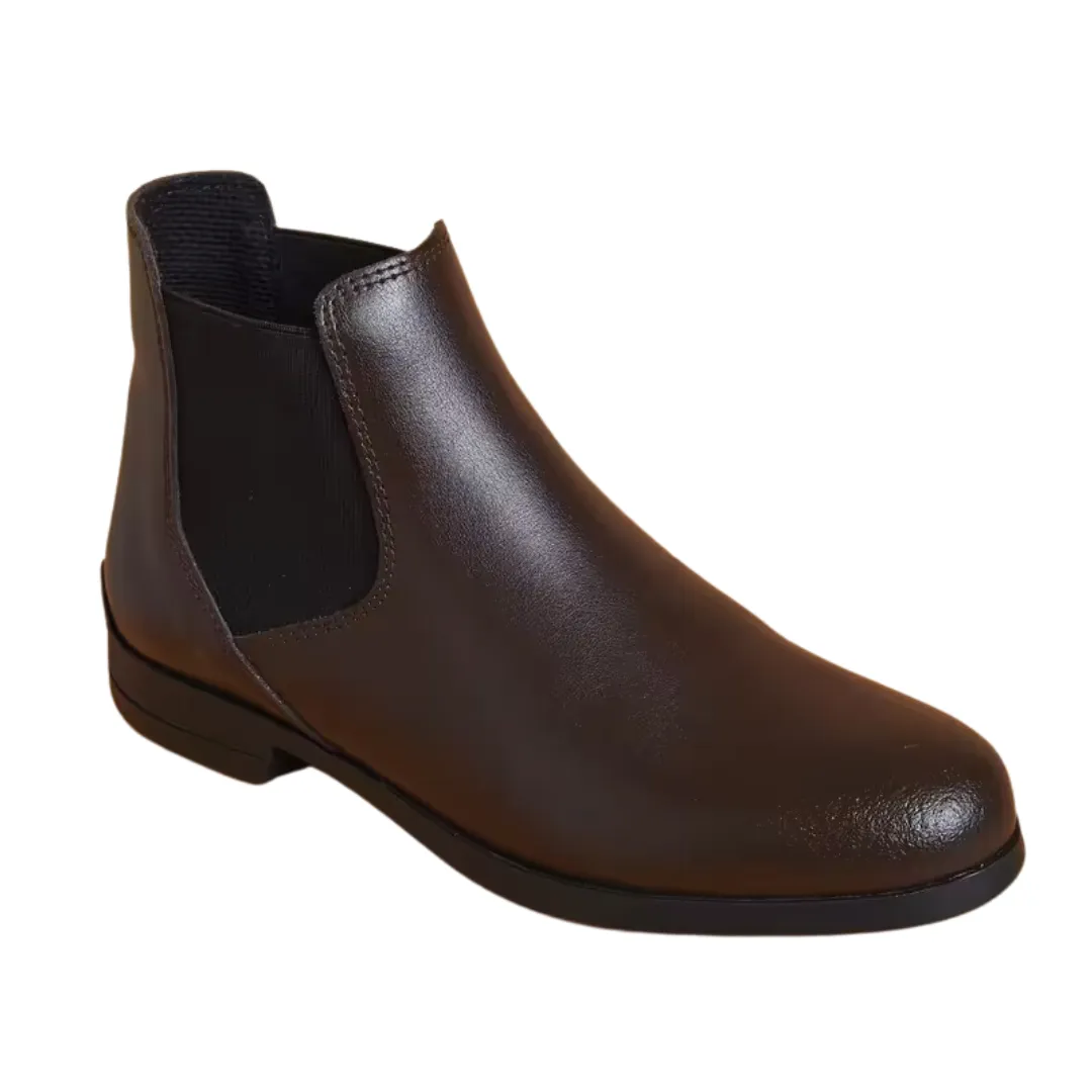 Fouganza Leather Horse Riding Jodhpur Boots 500 - Adult