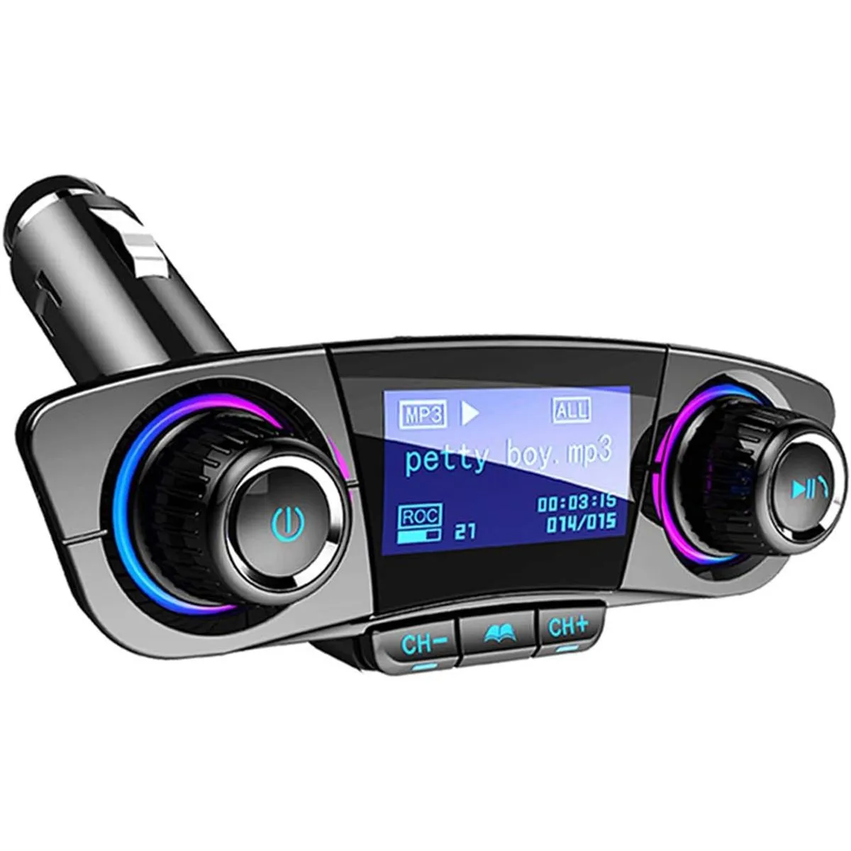 USB Charging Smart Bluetooth FM Transmitter MP3 Player Support TF Card