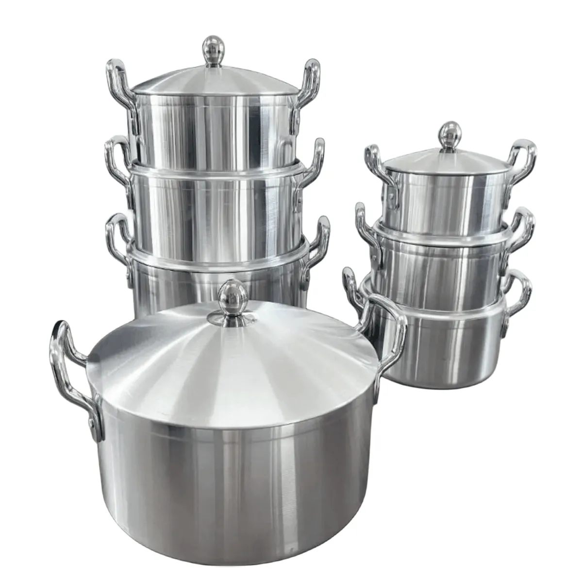 Aluminum Stainless Steel 14 Piece Pot Set-Premium Version
