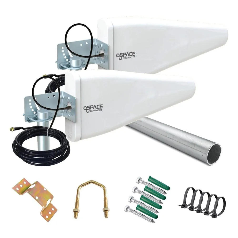 Space TV Dual 5G Ready Directional Antennas 11dB ea with Installation Kit