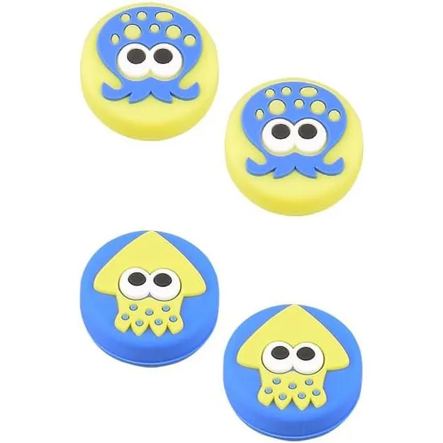 Thumb Grip Caps Joy-Con Joystick silicone Joystick Cap Compatible with Switch/Lite/OLED - Blue+Yell…