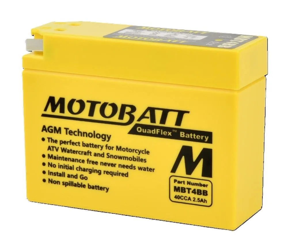 MOTOBATT Motorcycle Battery MBT4BB