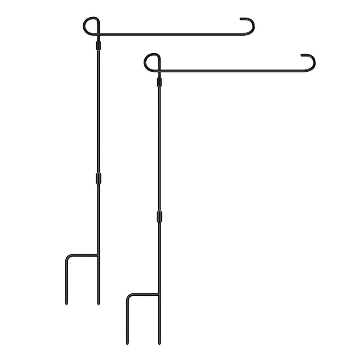 2Pieces Garden Flag Pole Set
