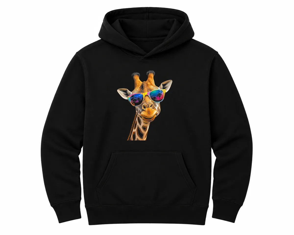 Cool Giraffe with Sunglasses Unisex Hoodie