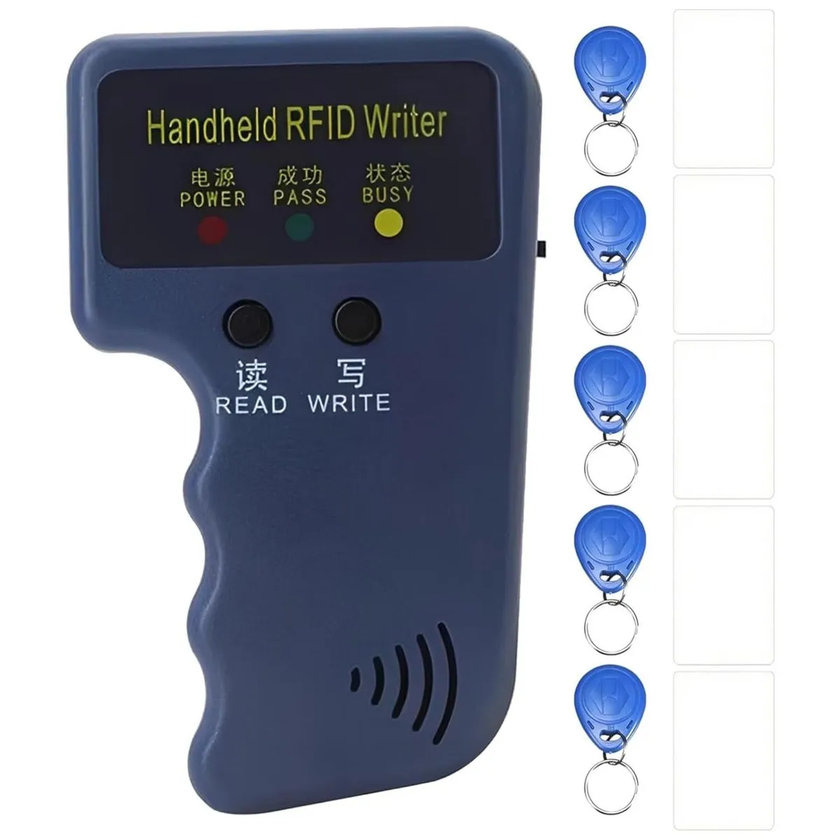 Copier Kit Handheld 125Khz Reader Writer Compact With 5 Buttons & Cards