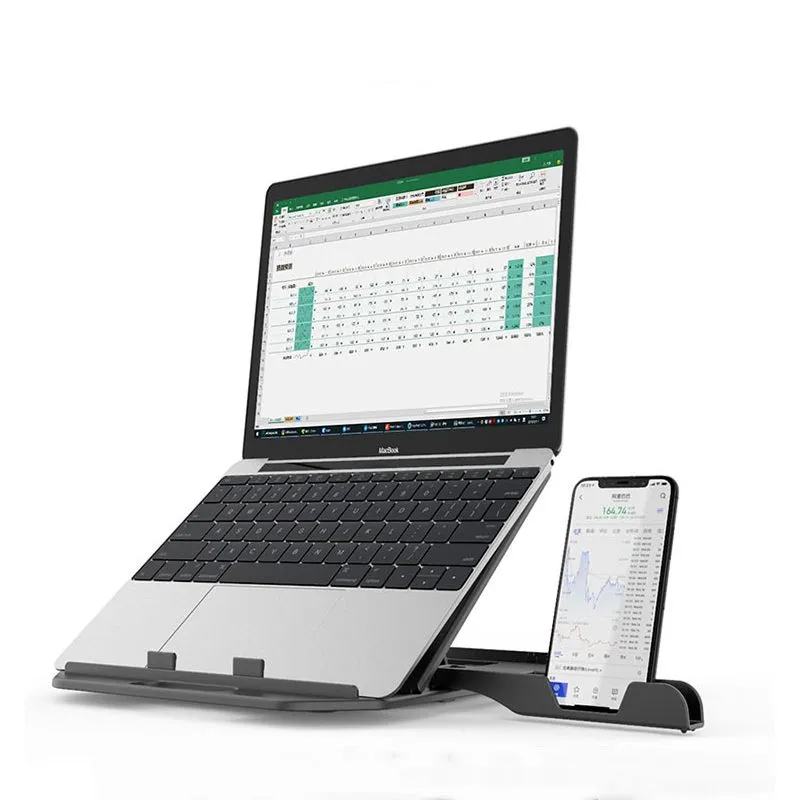CellTime SwiftLift Ergonomic Adjustable Laptop / Tablet & Smartphone Stand - Black
