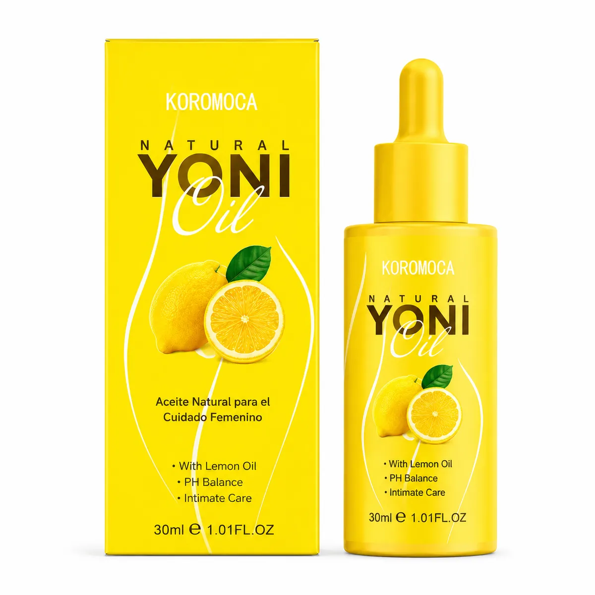 Koromoca Natural Yoni Oil Lemon 30ml - Feminine Intimate Care Oil
